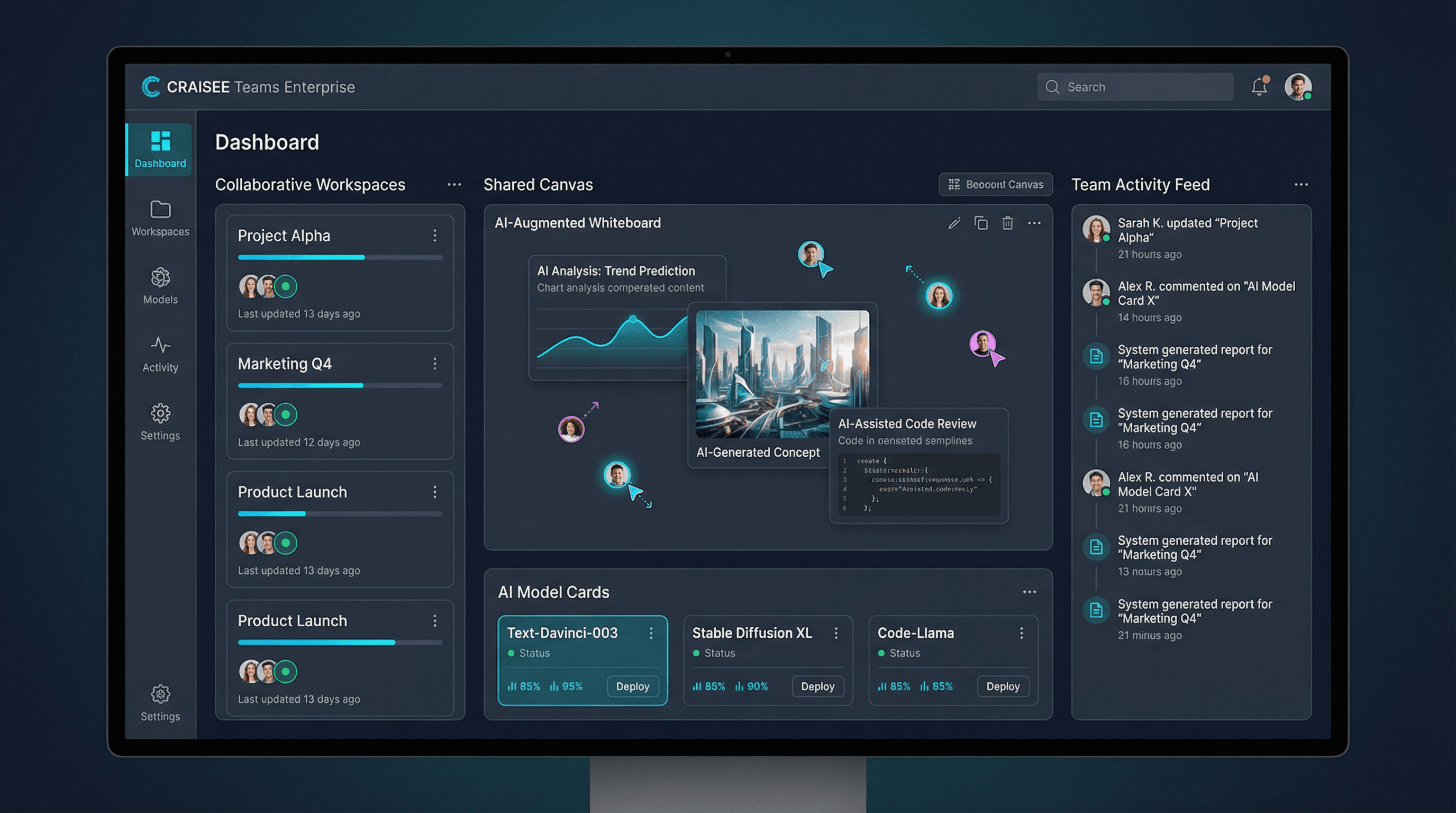 CRAISEE Teams Enterprise - AI Models Interface
